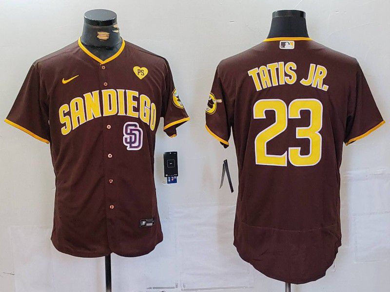 Men San Diego Padres #23 Tatis JR Brown Elite 2024 Nike MLB Jersey style 3->san diego padres->MLB Jersey